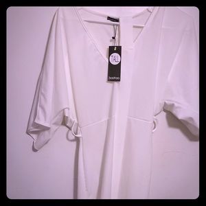 Boo Hoo white dress